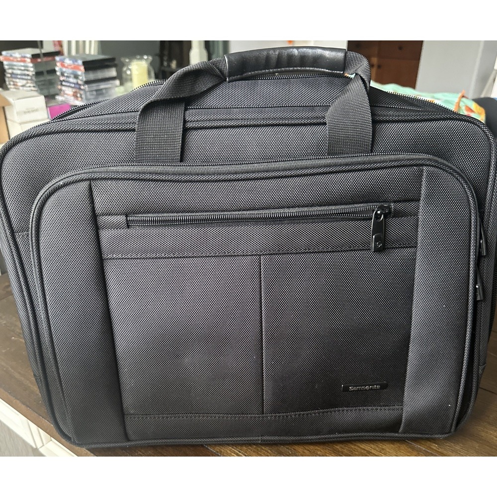 Samsonite Black Ballistic Nylon Laptop Briefcase Business Messenger Bag